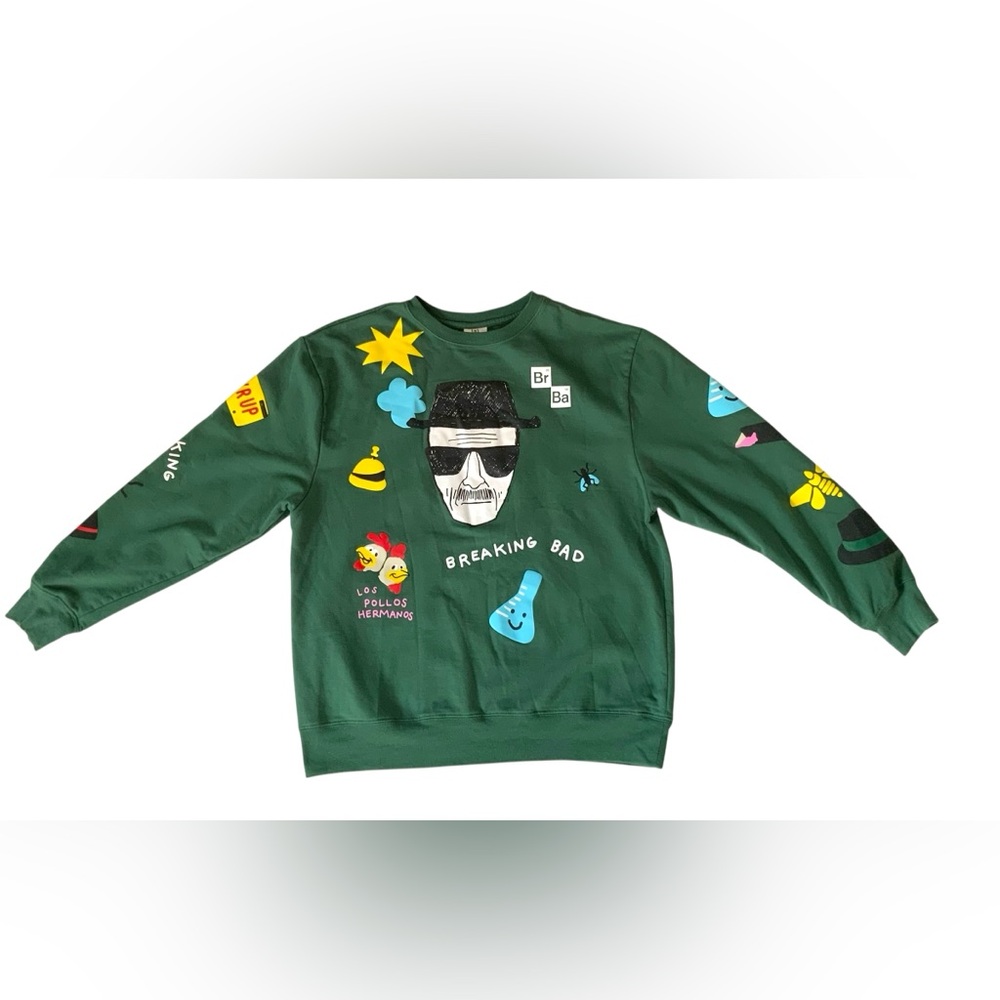 Breaking Bad Men's Graphic Crewneck Sweater - Dark Green